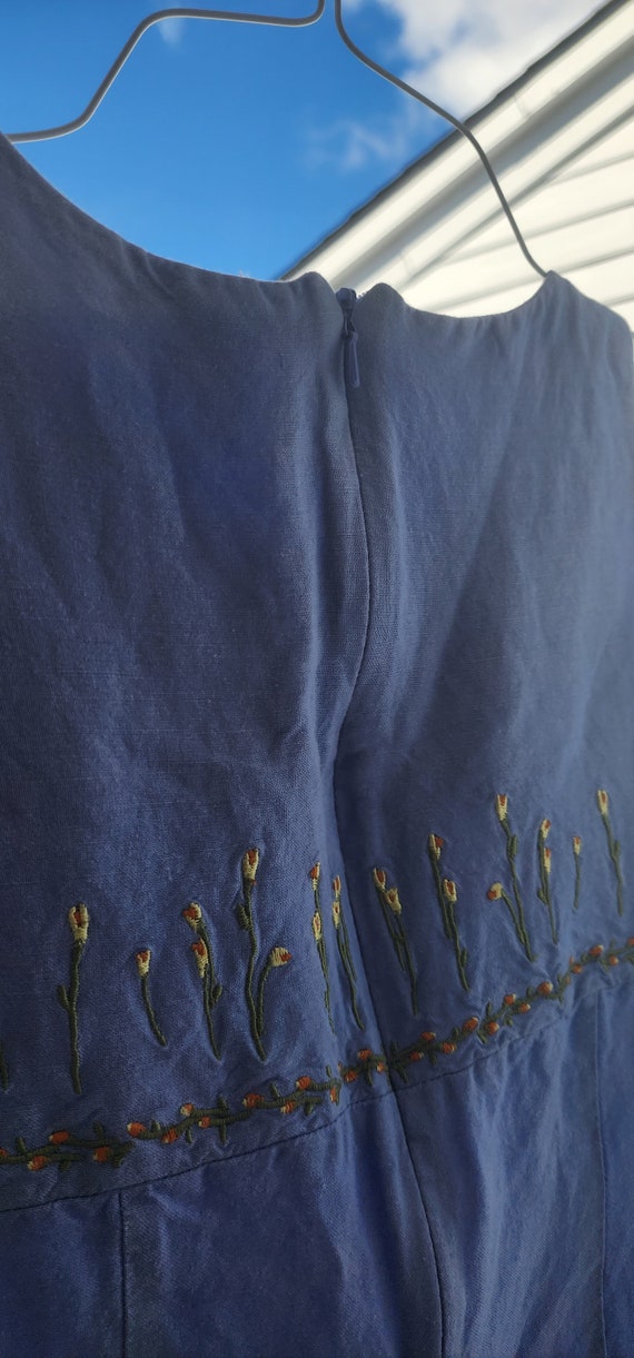 Vintage Linen Embroidered Children's Easter Dress… - image 10