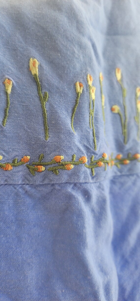 Vintage Linen Embroidered Children's Easter Dress… - image 6