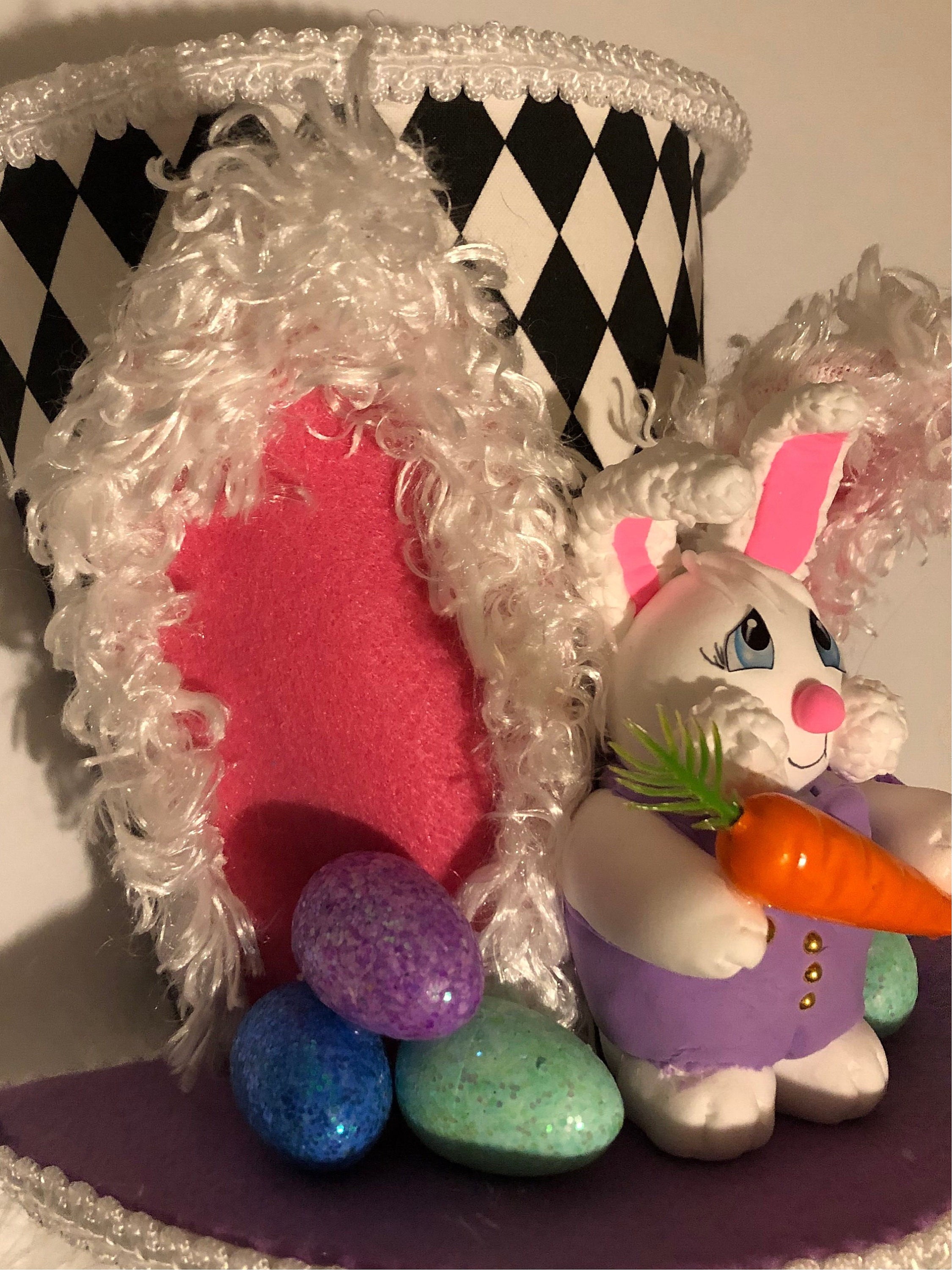Small Top Hat Bunny Wreath Attachment - Etsy