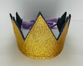 Golden glitter crown