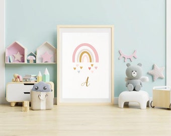 Baby A4 Poster - Alphabet for girls