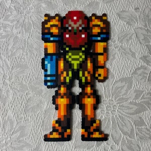 Samus Super Metroid Perler Bead Sprite | Metroid