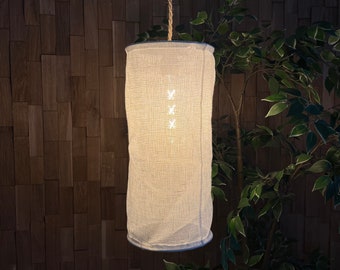 Linen pendant lampshade SANS / minimalist lighting / Simple lampshade