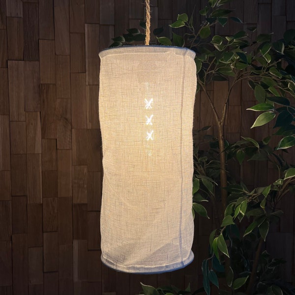 Linen pendant lampshade SANS / minimalist lighting / Simple lampshade