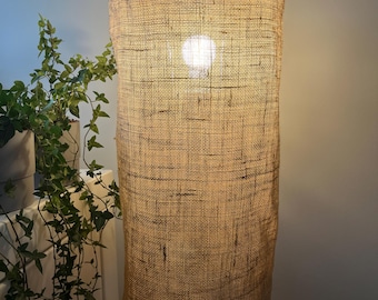 Textured HESSIAN lamp shade, standard and pendant light, organic modern, burlap