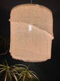 Linen Pendant lamp shade LUCIA / Sheer linen lampshade / ambient lighting