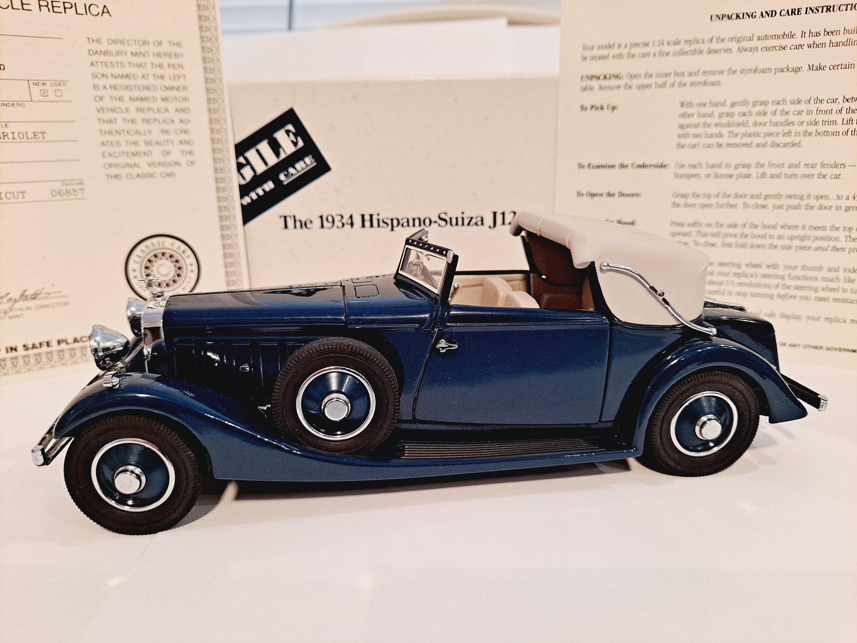 ミニカー1/24The 1934 Hispano Suiza J12 No241 1934 Hispano-Suiza J12 Danbury Mint 1/24 | eBay