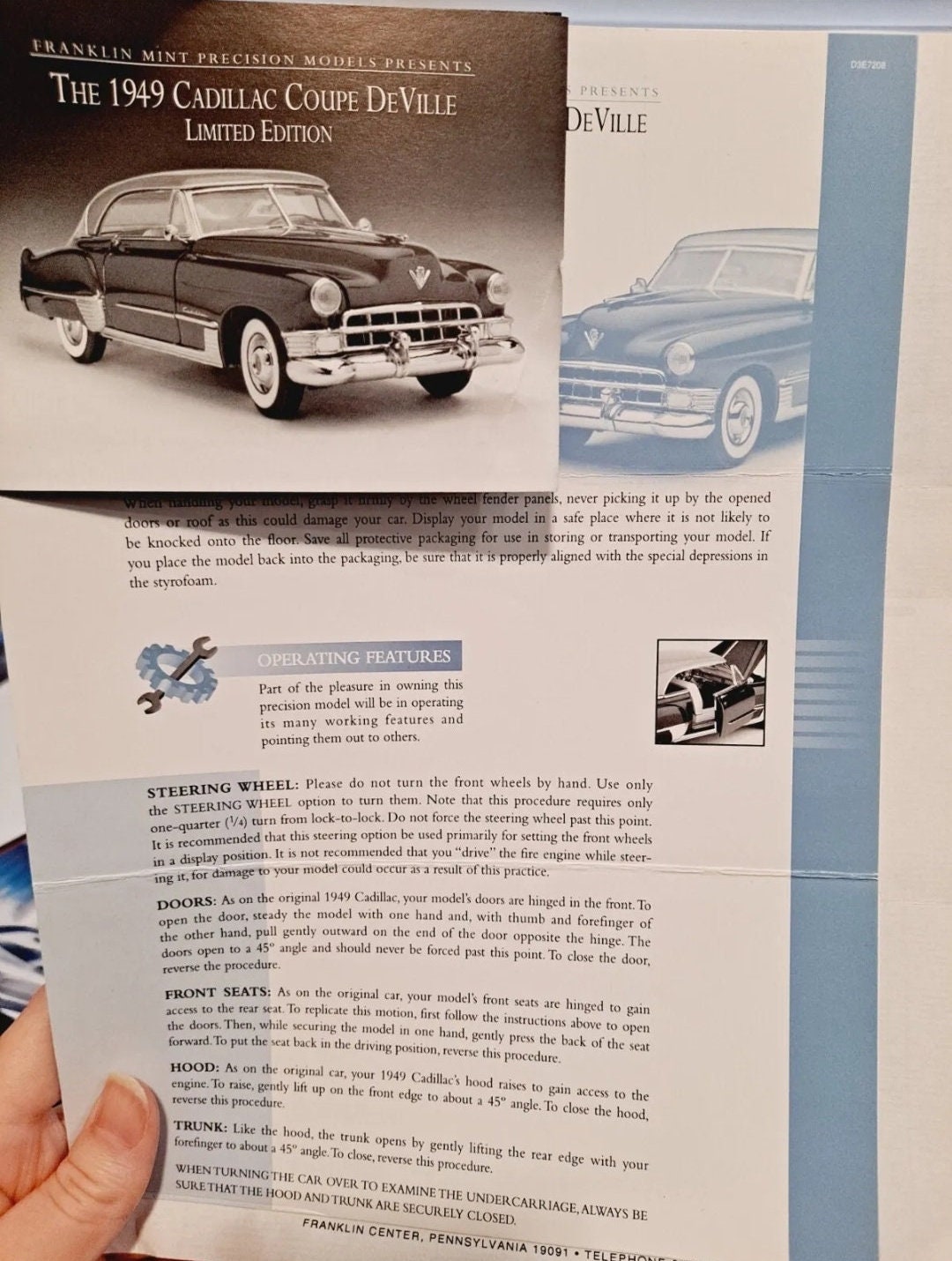 LIMITED ED Franklin Mint the 1949 Cadillac Coupe Deville, 1