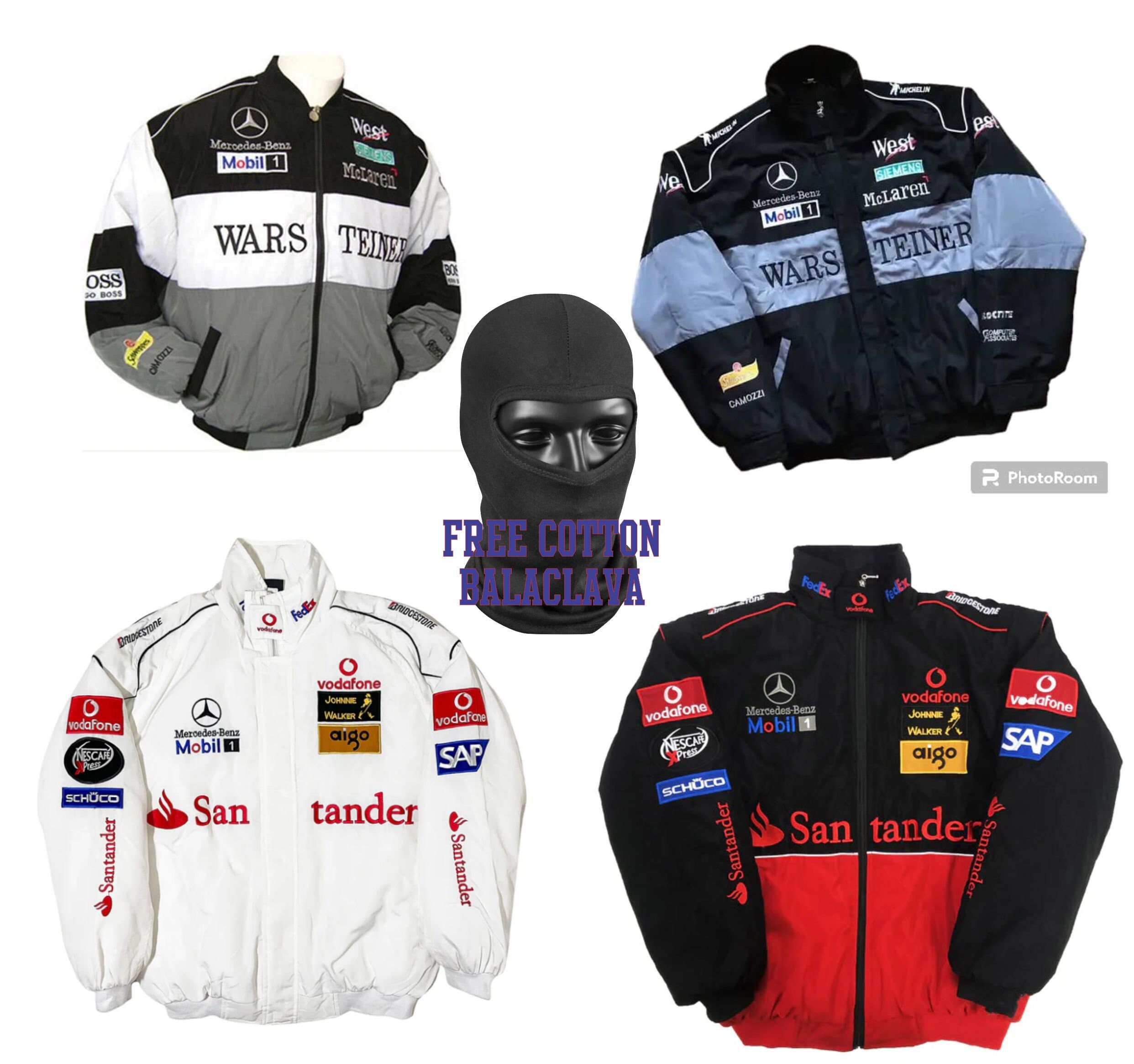 Veste Collector Mercedes-Benz F1 - Vodafone Santander Mobile 1 - Rouge Et Noire