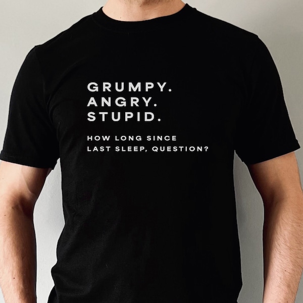 Project Hail Mary T-Shirt. "Grumpy. Angry. Stupid. How Long Since Last Sleep, Question?" Rocky Quote Women's Men's Unisex Ultra Cotton Tee