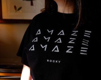 Project Hail Mary "Amaze Amaze Amaze" Unisex T-Shirt. Rocky Quote from Project Hail Mary Black Cotton Tee.