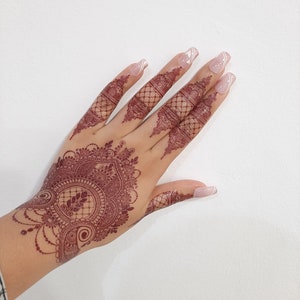 Henna Style Tattoo Stickers- Temporary Henna Tattoo- Fake Henna -Stylish Tattoo- Henna Design- Henna