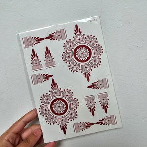 Henna Style Tattoo Stickers- Temporary Henna Tattoo- Fake Henna -Stylish Tattoo- Henna Design- Henna