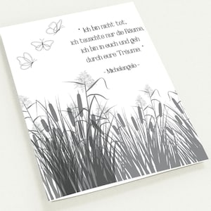 Set of 10 condolence cards No.010 with premium envelopes