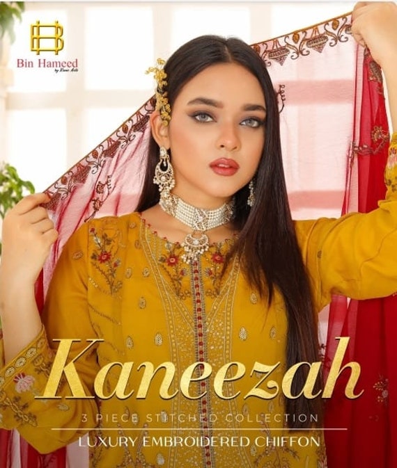 Pakistani Famous Brand Kannezeh Fancy & Exclusive Embroidered