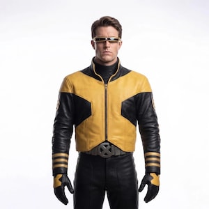 Chaqueta de cuero de cosplay de Cíclope de X-Men 97 S2 - Chaqueta de Cíclope de Scott Summers