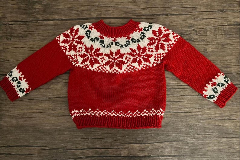 POINSETTIA WOODWARD SWEATER