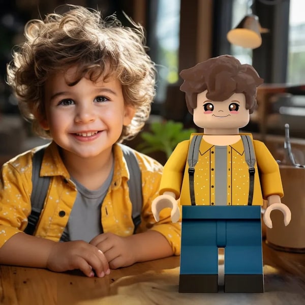 3D Print Custom Giant Minifigs Personalized Photo Giant Minifigs Turn Your Photo into Minifigs Gifts for Son