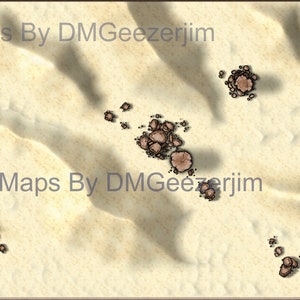 AKTUALISIERTE Wüstenschlachtkarten, DnD-Schlachtkarte, VTT-Digitalkarte, Outdoor-Karte, Arid / Wüstenregion RPG-Karte 2er Pack