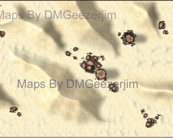 UPDATED Desert Battle Maps, DnD battle map, VTT digital map, Outdoor map, Arid/Desert region RPG map 2 pack