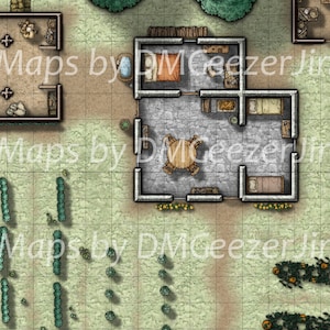 boerderij battle map, DnD, RPG, VTT, tabletop, miniatuur ready map.