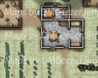 farmhouse battle map, DnD, RPG, VTT, tabletop, miniature ready map.