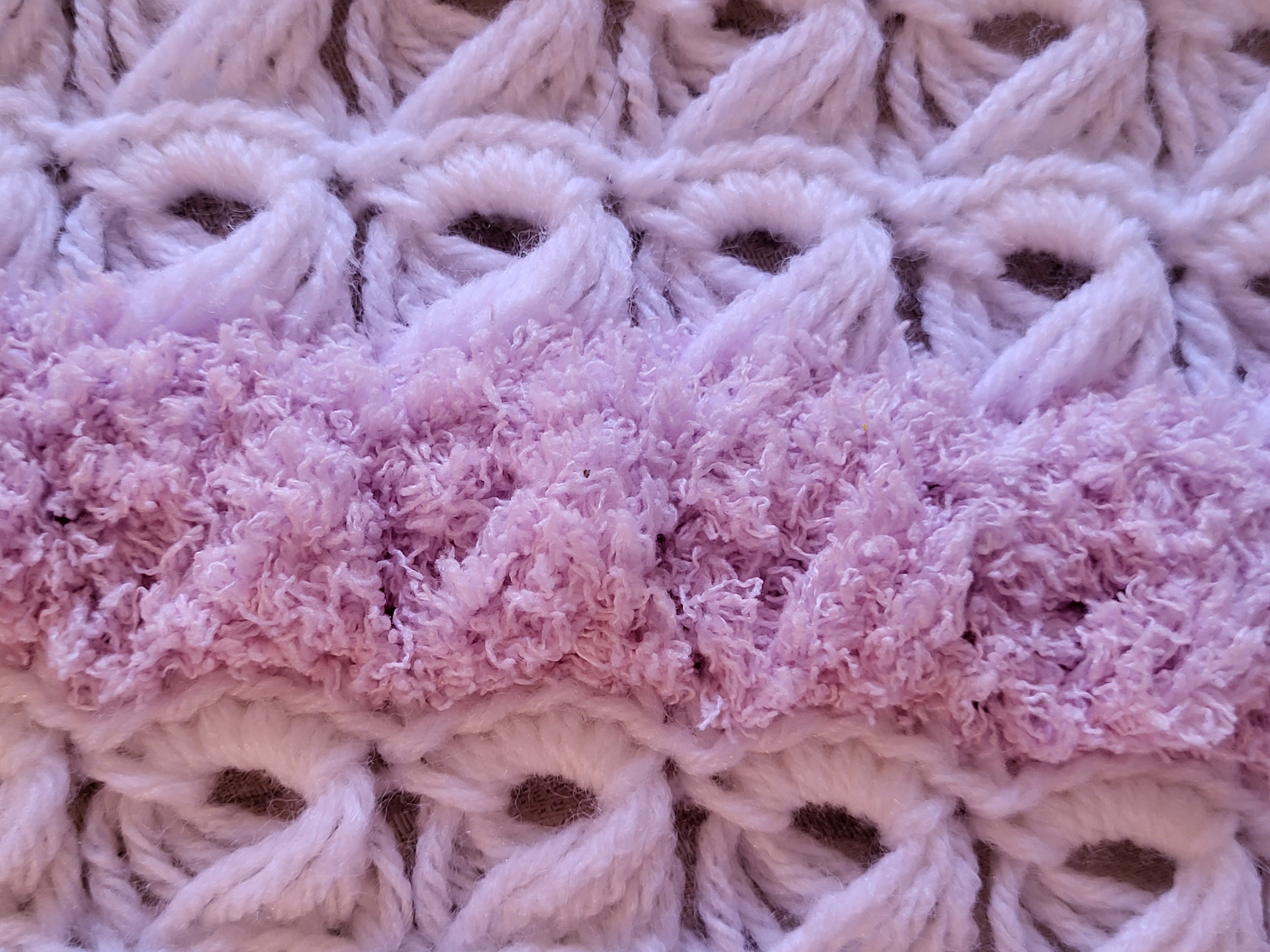Broomstick Lace Crochet Baby Afghan Etsy