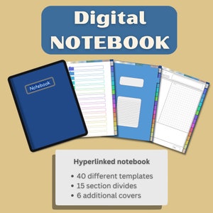 Digital Notebook - Digital Journal - Goodnotes Notebook - Digital Template - Student Notebook - Notebook For Work