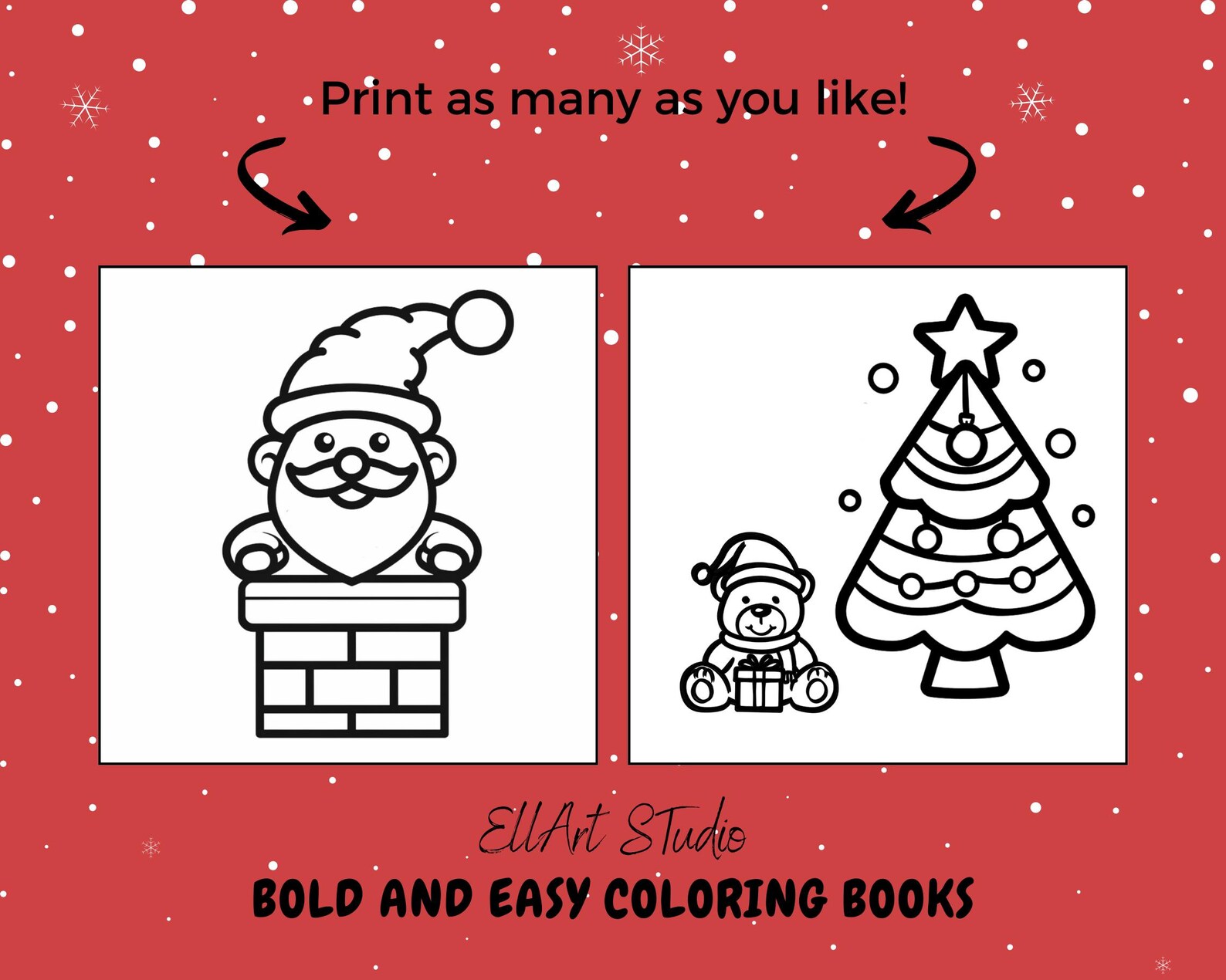 Christmas Bold and Easy Coloring Pages Christmas Coloring Sheets ...