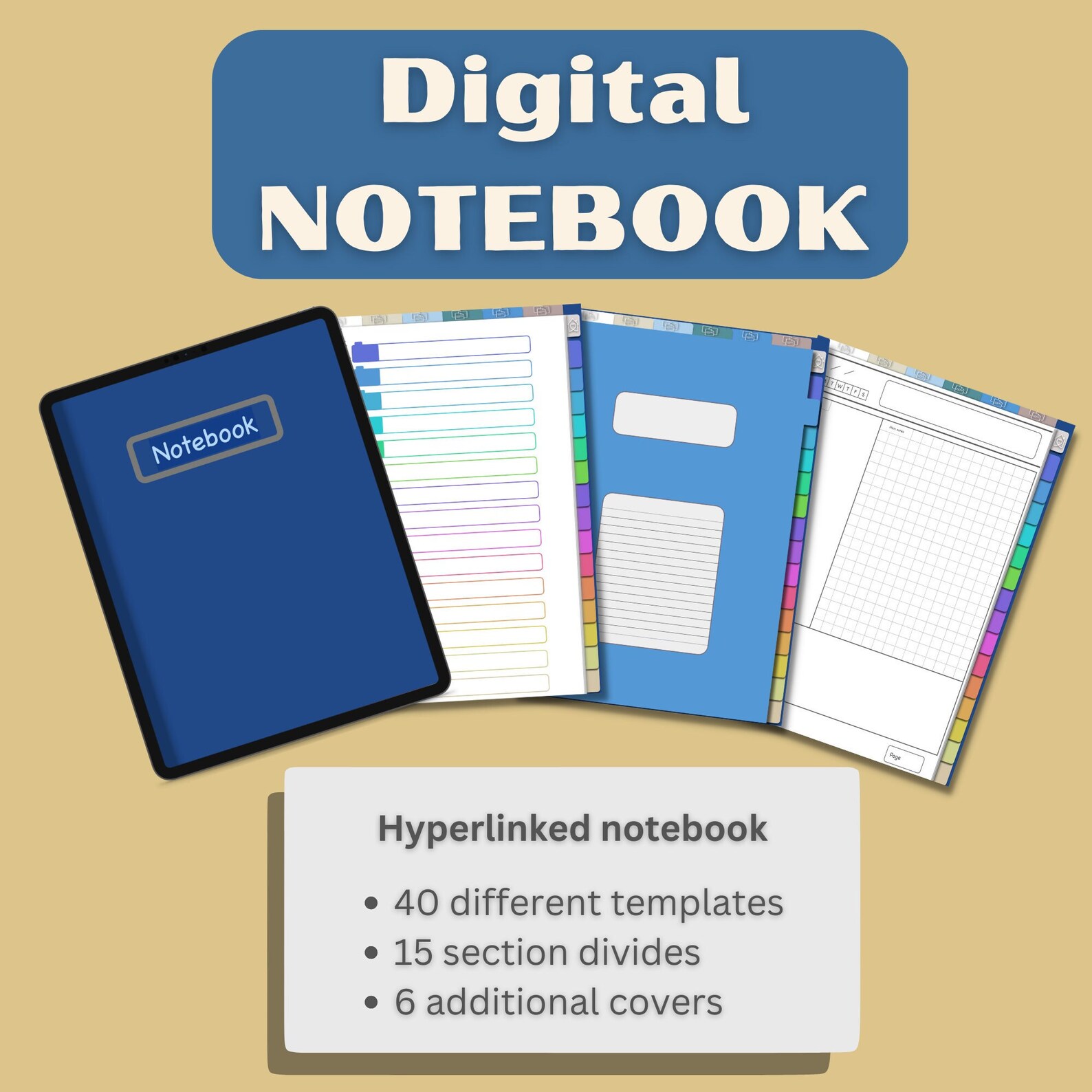 Digital Notebook Digital Journal Goodnotes Notebook Digital Template
