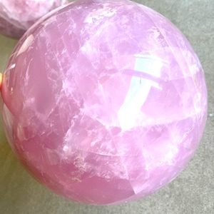 Rose quartz ball for decoration