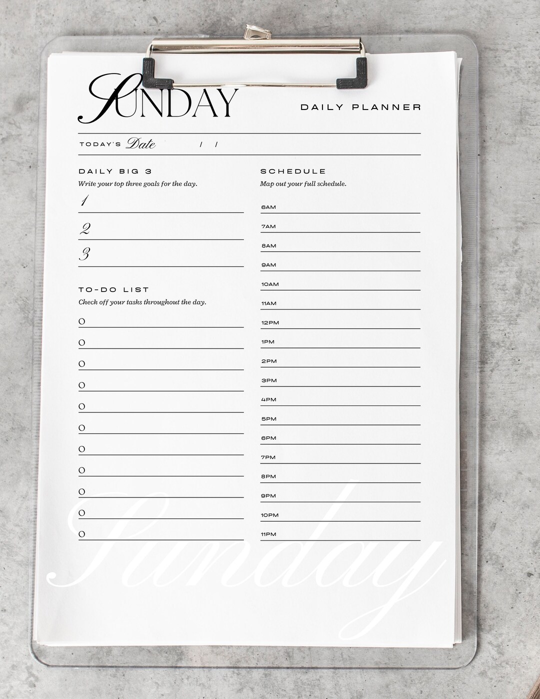 Printable Daily Monday Friday Planner - Etsy