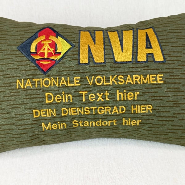 NVA Kissen, DDR Kissen mit deinen Daten bestickt und Versand kostenlos