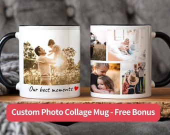Mug photo personnalisé avec collage Mug à café personnalisé avec photo