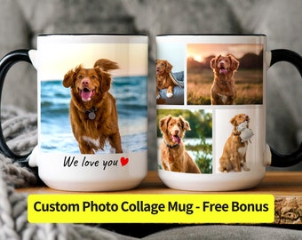 Mug pour chien cadeau personnalisé Mug à café personnalisé commémoratif d'animal de compagnie Mug personnalisé pour nouveau propriétaire de chien mignon Mug portrait pour amoureux des chiens