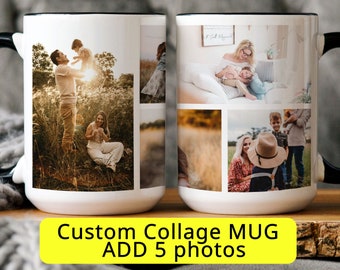 Cadeau personnalisé cadeaux photo Collage photo tasse photo Tasse personnalisée photo tasse photo personnalisée Grand-mère cadeau anniversaire cadeau photo collage personnalisé