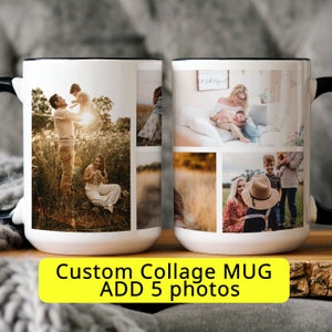 Love Photo Collage Personalized White Coffee Mug For Her