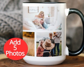 Cadeau personnalisé cadeaux photo Collage photo tasse photo Tasse personnalisée photo tasse photo personnalisée Grand-mère cadeau anniversaire cadeau photo collage personnalisé