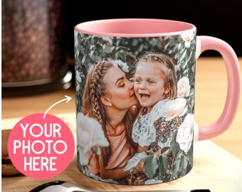 Mug photo personnalisé Mug personnalisé avec photo Mug personnalisé avec photo et texte, cadeau maman personnalisé pour elle cadeau pour maman cadeaux photo personnalisés