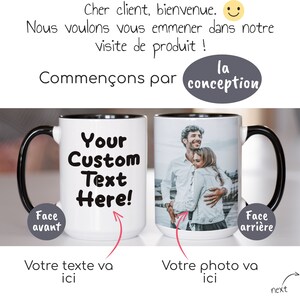 Mug personnalisé, tasse personnalisée, tasse personnalisée, photo tasse, tasse en céramique, tasse personnalisée photo, tasse café personnalisée image 2