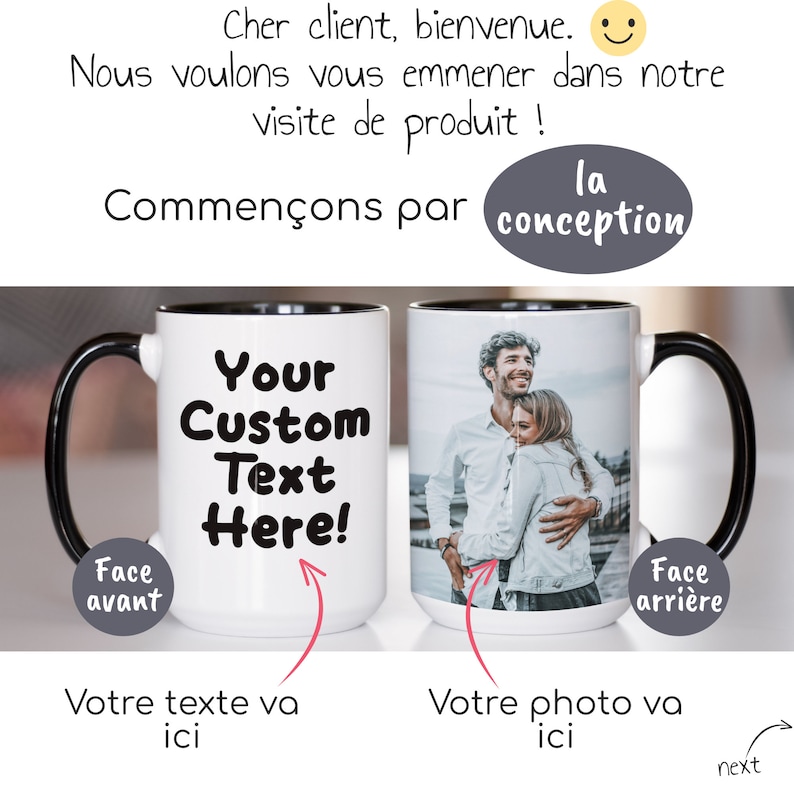 Mug personnalisé, tasse personnalisée, tasse personnalisée, photo tasse, tasse en céramique, tasse personnalisée photo, tasse café personnalisée image 2