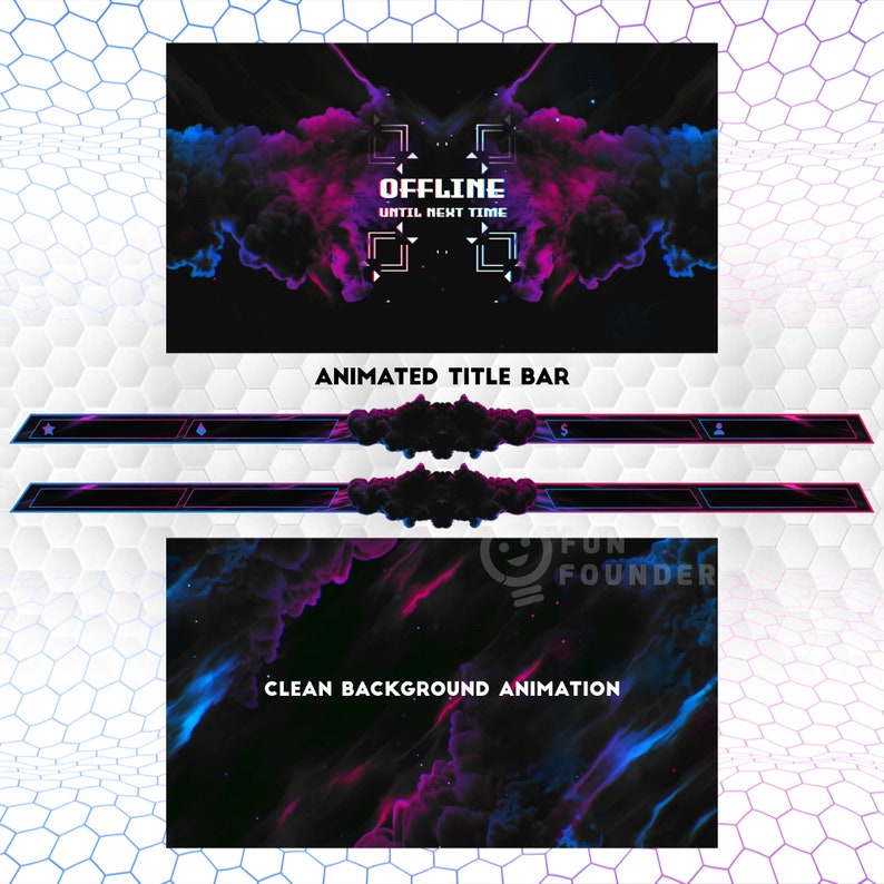 Game Banners | Blank Animated Frames | Clean Plate Stream Overlay | Stream Banners | Twitch Banners | Title Bar