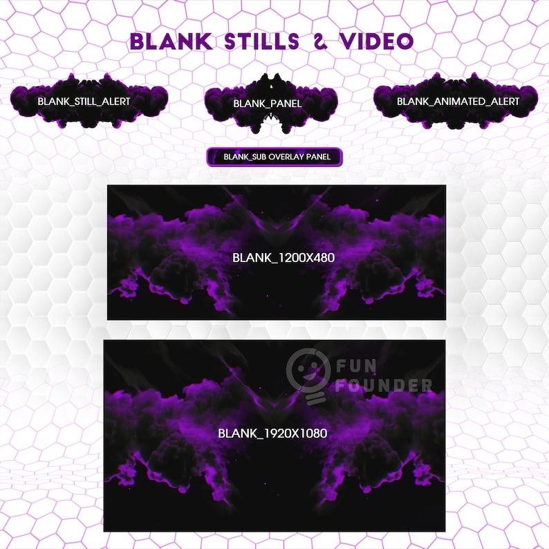 Game Banners | Blank Animated Frames | Clean Plate Stream Overlay | Stream Banners | Twitch Banners