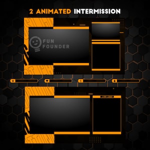 Twitch Overlay Package | Orange Animated Stream Overlay Pack | Cool ...