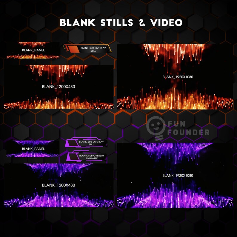 Orange Rapper Overlay 2 Overlays in 1 Pack Purple and Orange Glowing Rain Stream - Etsy UK