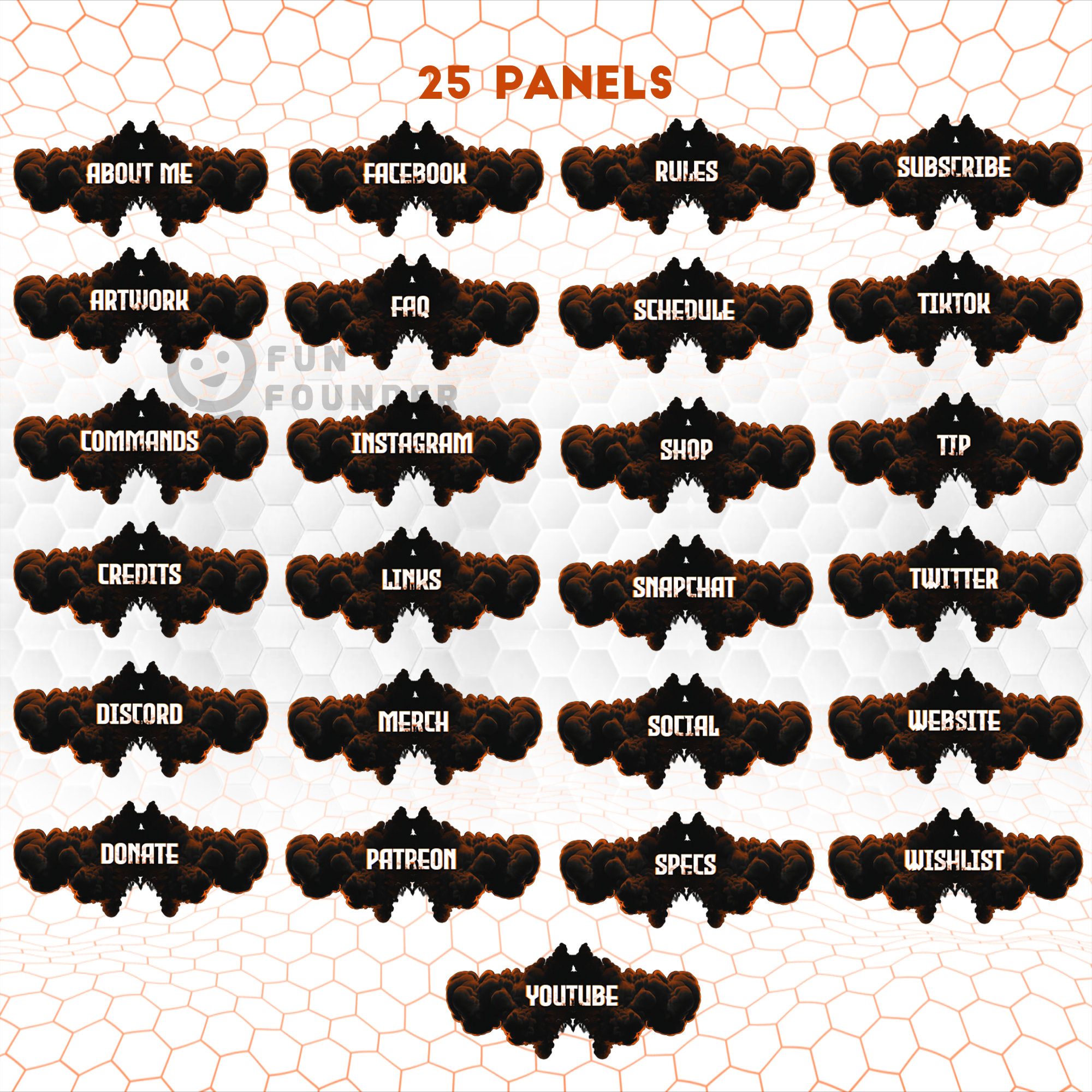Orange Night Animated Stream Overlay Pack | Twitch Overlay Pack ...