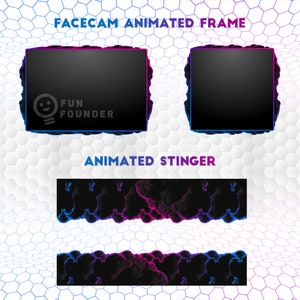 Animated Facecam | Animated Webcam Frame | Animated Facecam Frame | Stinger | Animated Stinger | Twitch Stinger | OBS Stinger | Twitch Facecam | Streamlabs Stinger | Stream Transition