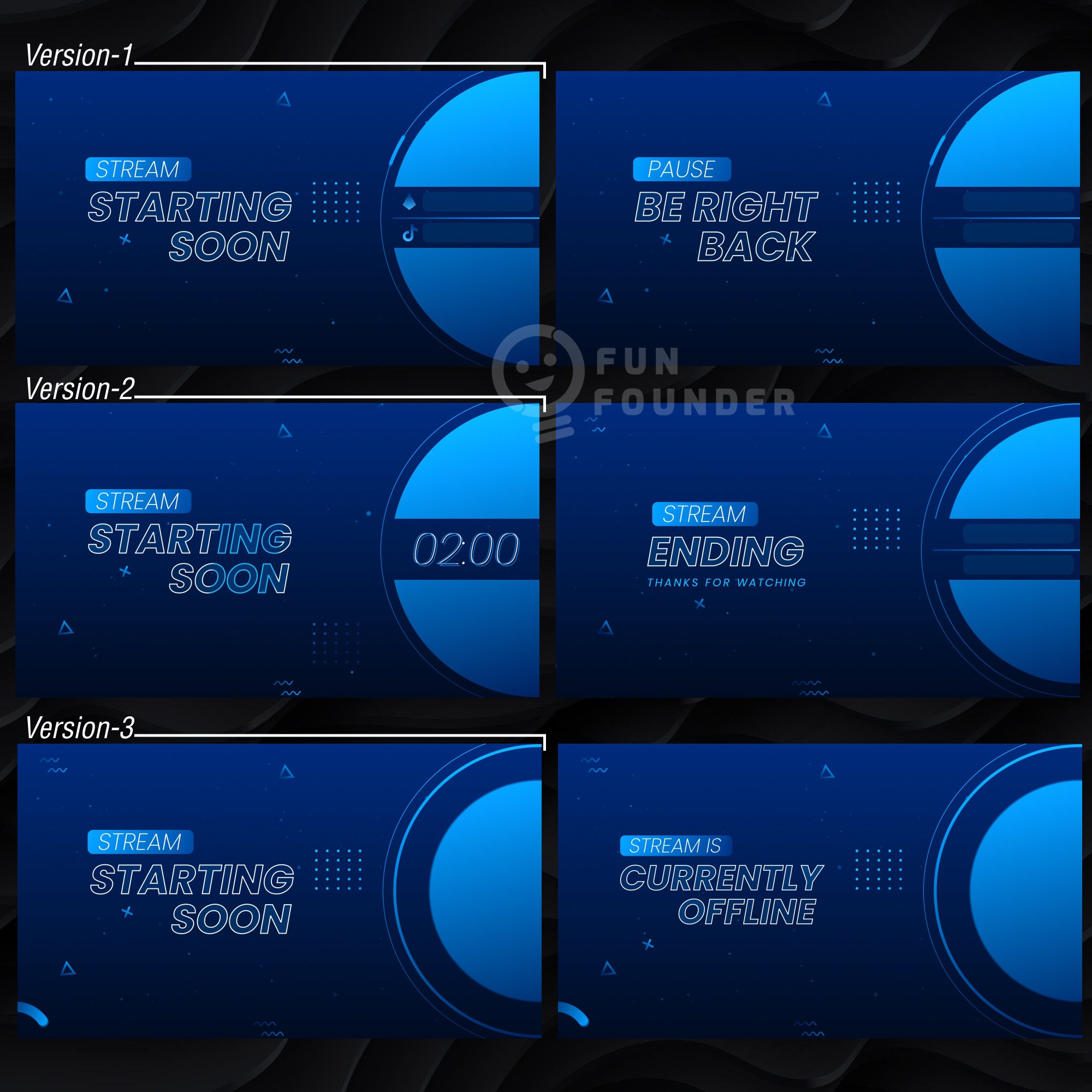 blue-circle-animated-stream-overlay-pack-twitch-overlay-package