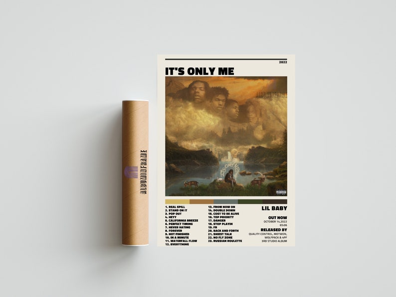 Lil Baby Its Only Me Album Cover Poster Passepartout Etsy
