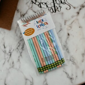 Set of 10 Personalized pencils back to school supplies, engraved pencils, Ticonderoga no 2 pencils